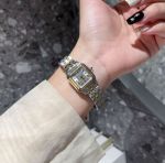 Cartier 316L Steel Imported Quartz Movement 27*37/22*30MM Gold/Rose Gold Bracelet Lady Watch